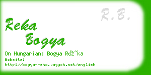 reka bogya business card